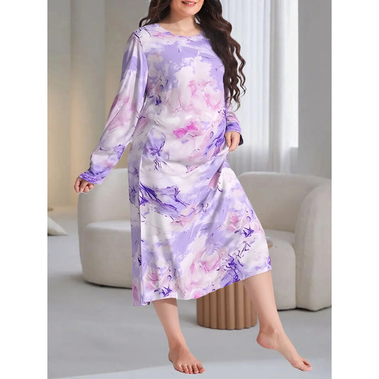 ValueVibe Women Plus Size Full Length Nightgown 1566