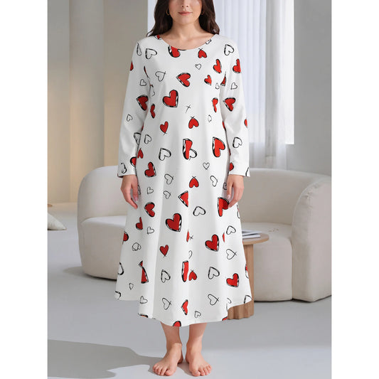 ValueVibe Women Plus Size Full Length Nightgown 1566