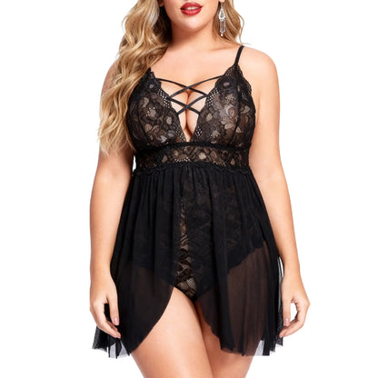 ValueVibe Plus Size Lingerie for Women Lace Sexy Nightwear - 1648
