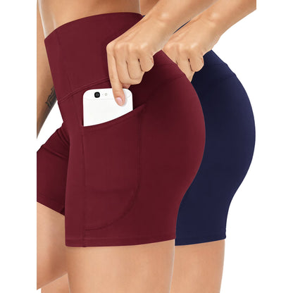 ValueVibe Women Yoga Shorts with Pockets High Waist Booty Shorts - 1628